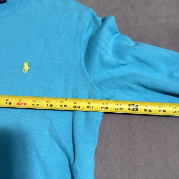 Cyan Sky Blue Polo Ralph Lauren's crewneck sweatshirt. Men’s Sz XL - Picture 4 of 6